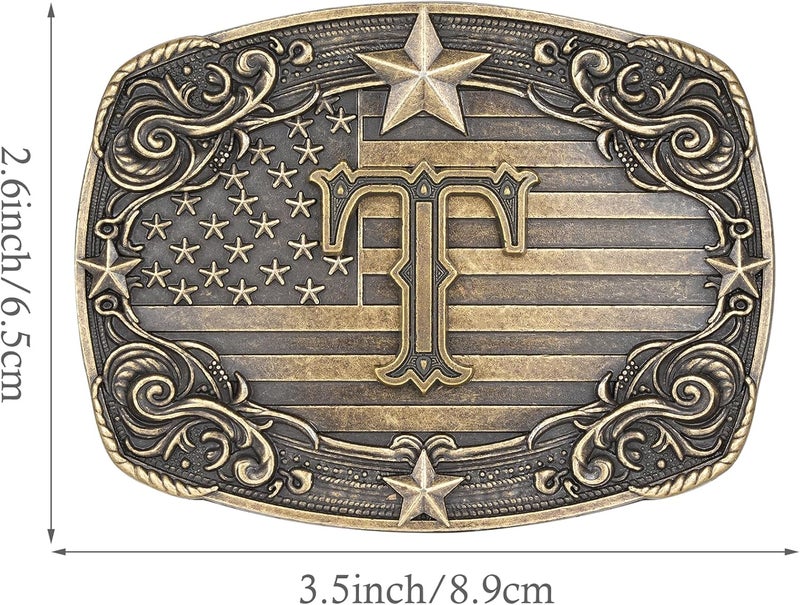 Flipslo Store Western Belt Buckle for Men Women Initial Letter A to Z Cowboy Belt Buckle Texas Buckle hebillas vaqueras para hombre - Image 2